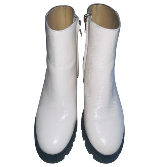 Coach Chrissy Leather Bootie - Lug Sole - Women’s Size 7.5 B (38) - In White - Picture 1 of 14
